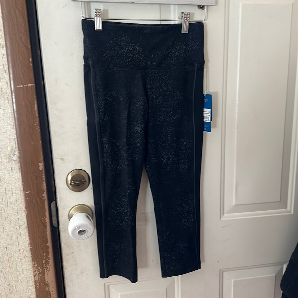 BROOKS RUNNING WOMEN’S GREENLIGHT CAPRI PANTS/ BLACK SPECK/BLACK: NWT: SZ XS